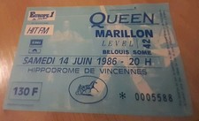 place billet ticket de concert queen 1986 Paris hippodrome marillon level 242