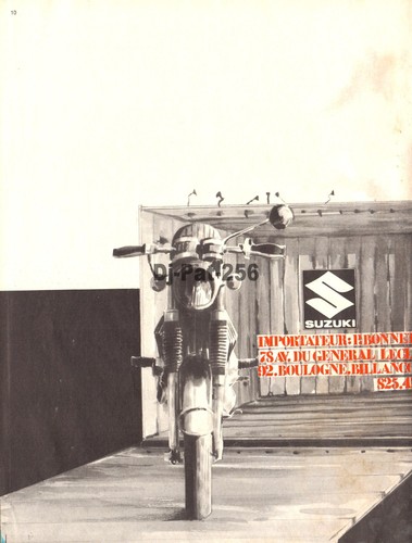 Publicité moto suzuki t20 - publicité, :