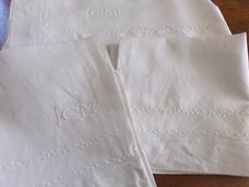 Drap en Lin    "  C M   " Avec