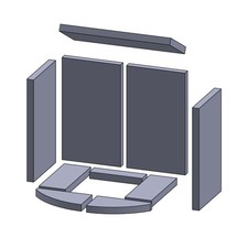 Doublure de foyer adaptée à Skantherm Ariso ** cheminée et poêle 10 pièces