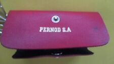 Keychain, 60s / 70s, red leather faux PERNOD S.A pastis
