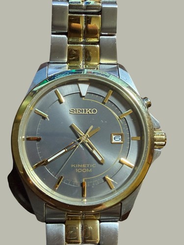 Seiko kinetic 5m82 two tone - seiko,