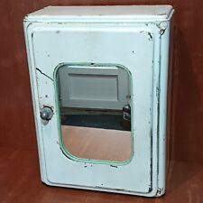 Ancienne Armoire À Pharmacie En Métal Avec Miroir, Armoire De Toilette Vintage