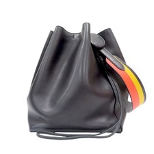 HERMES Licol 19 Shoulder Handbag Noir Black Calfskin Leather