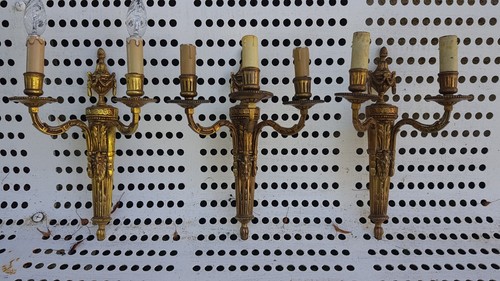 Appliques bronze doré feux - appliques,
