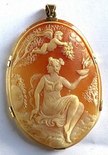 BROCHE CAMEE OR 750/1000  18k