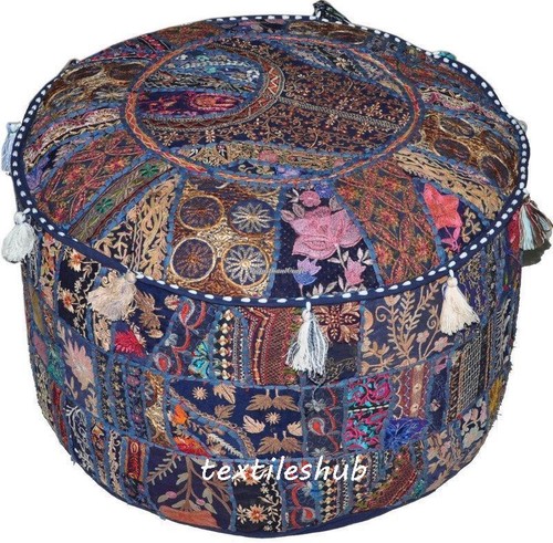Bohemian pouf ottoman stool - pouf,
