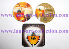 LEFFE - 3 ANCIEN SOUS BOCK DESSOUS VERRE BIERE D'ABBAYE ALCOOL BIER BEER COASTER