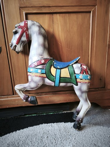 Cheval bois ancien style - bois,