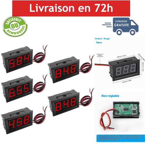 Voltmètre led 120v - led, dc