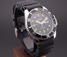 Vintage Seiko Diver's Look Automatic Rotating Bezel 6309 Day & Date Men's Watch