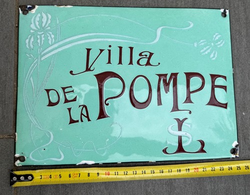 Ancienne plaque émaillée