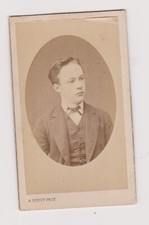 Old photo ?️ young man with watch chain Paris rue de Rivoli 1875