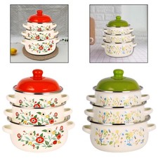 Lot de 3 Marmites En émail