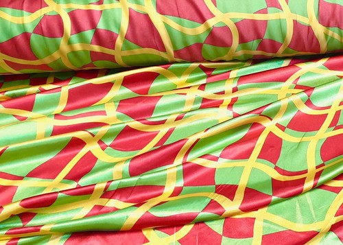 Tissu satin imprimé costume - tissu,