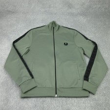 Fred Perry Jacket Mens Medium Khaki Bomber Mod Terrace Casuals Track Taped 6517