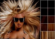 EXTENSIONS A CLIPS DE CHEVEUX NATUREL REMY HAIR 41CM,46CM,51CM,8 BANDES,18 CLIPS