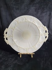 IRISH BELLEEK 131 BREAD PLATE 9" SHELL COB LUSTRE HIGHLIGHTS 5TH MARK 1955-1965