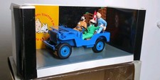 Boxed Hapax Blue Jeep Tintin with 4 Figures Moon Buggy Adventures Willy's 1/18