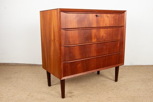 Commode tiroirs en teck - commode,