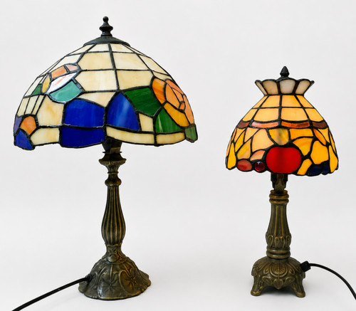 Lampe tiffany vitrail paire - lampe,