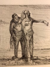 Jean Donnay engraving eau forte etching in condroz Wallonia Liège Belgium