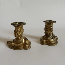 Paire Bougeoirs Toilette Louis