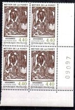 france.bloc de 4 numéroté du