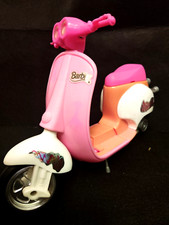 BARBIE Vintage Scooter rose/orange/blanc + casque rose  MATTEL 1999 - bon état 
