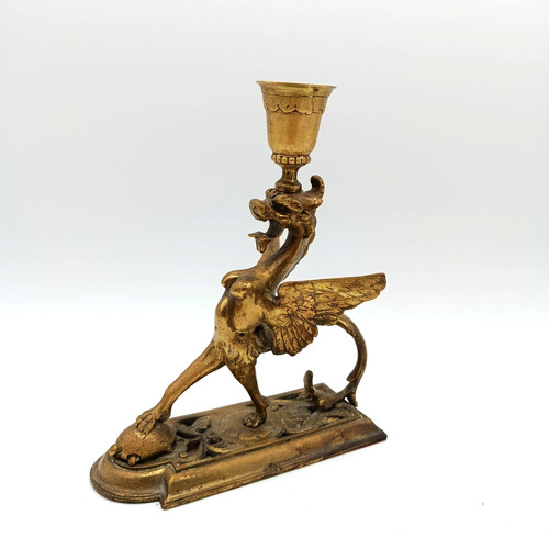 Bougeoir laiton doré - bougeoir,