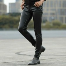 Pantalon slim en simili cuir