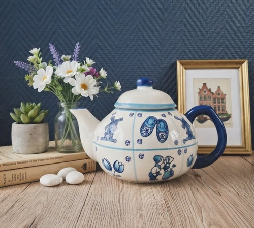 Théière vintage style delft - style,