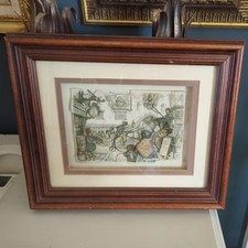 1966 Anton Pieck Framed 3D Art Print 1966 "Clock Tower Arch"