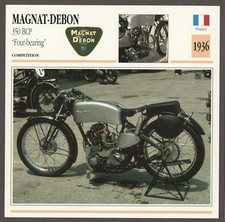 Magnat Debon 1936 350 BCP Four Bearing  Edito Service Atlas Motorcycle Card