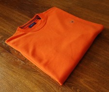Pull homme col rond orange