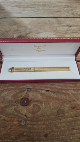 Stylo cartier plaque - plaque, or