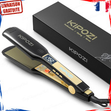 Fer à Lisser Professionnel Lisseur en Titane avec Écran LCD Cheveux Sec & Humide