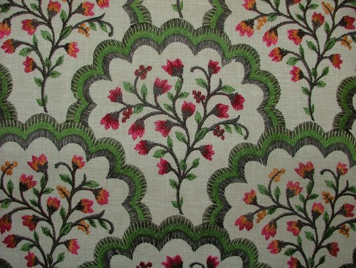 Tissu rideau brodé - de,
