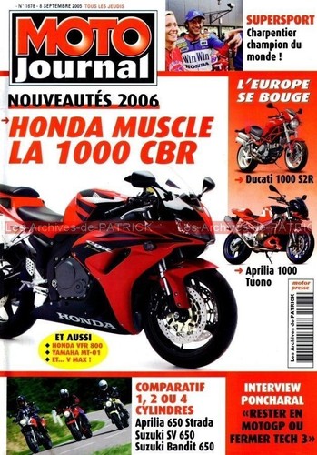 Moto journal 1678 honda cbr - honda,