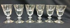 6 ANTIQUE GLASS STANDING LIQUEUR GLASSES BREATH THICK BOTTOM LATE 19 DEBUT XX