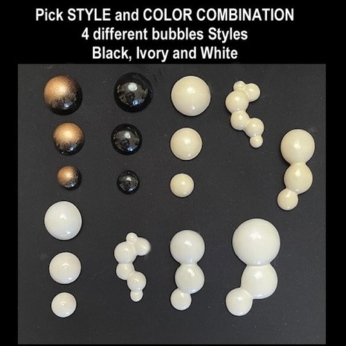Black ivory white bubble - black,