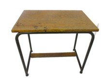 Vintage School Student Desk Elementary School Industrial Marked Tubax Belgium Wo