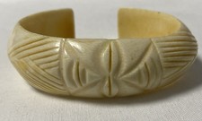 Art déco Bracelet Jonc Art Africain tribal carved african bracelet ethnographic