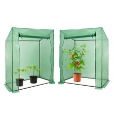2x Serre de jardin tomate/plante/toutes cultures couverture serre extérieur PE