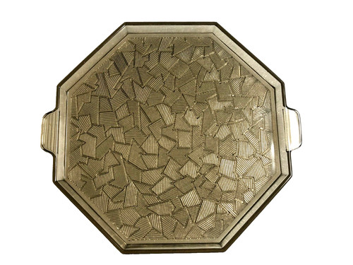 Plateau verre fumé octogonal - fumé,