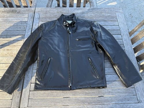 Schott leather jacket size - jacket,