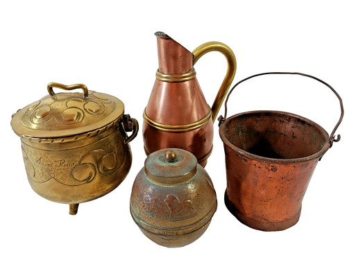 Lot beaux objets laiton - en,