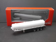 1:87 EM1279 Herpa 076951 3 Axle Petrol Tank Trailer White NEW in Original Packaging