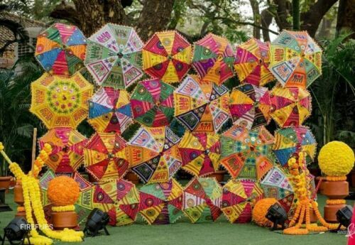 5pc sun parasol handmade - 5pc,