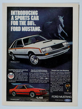 1980 Ford Mustang 3 door Vintage Original Print Ad 8.5 x 11"